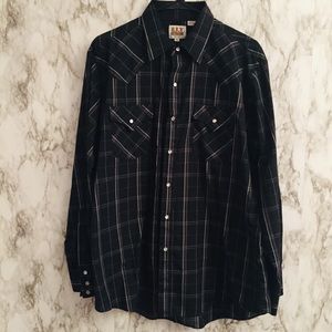 Vintage Ely Cattleman Plaid Pearl Snap Shirt MPe